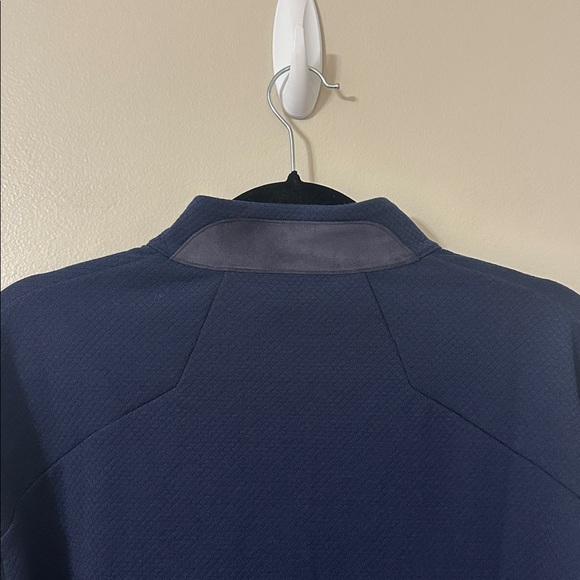 Greyson NWT Mens Troy Quarter-Zip Textured Fleece Top Maltese Blue Sz Large Golf - Picture 8 of 10
